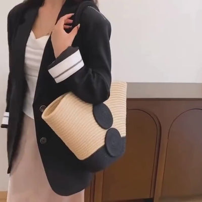 palm beach woven tote bag