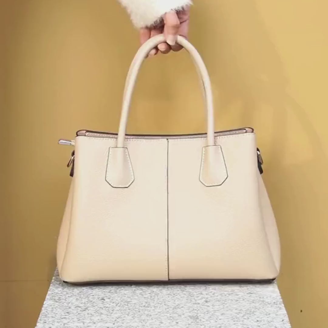 evelyn leather tote bag