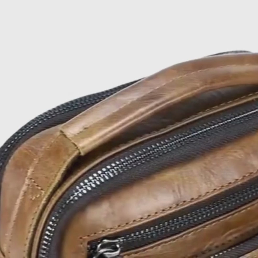 brown crossbody men bag video